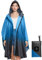 LAMA Mode Regenponcho Unisex Regenmantel Atmungsaktiv Regencape Leicht Regenjacke Regenschutzbekleidung Raincoat als Picknickdecke Sonnensegel für Fahrrad Wandern Camping Reisen, Farbverlauf Blau