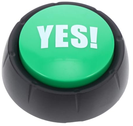 Toddmomy Yes Audio Button Game Button Yes Press Buzzer Button for Desktop Button Makeup Toy Batteries Not Included