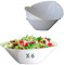 Table'Colors Lot de 6 Saladiers Blancs Réutilisables 3 L - Passe au micro-onde et lave-vaisselle - Idéal pour Salades, Taboulé, Pâtes - Épais - Qualité supérieure