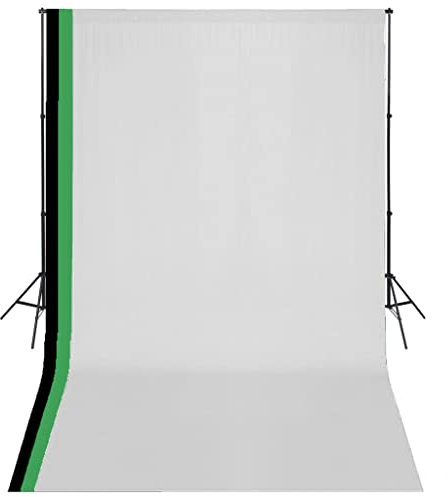 Lauuoeriau Heimartikel, Fotostudio-Set mit 3 Baumwoll-Hintergründen, verstellbarer Rahmen, 3 x 5 m, passend für Möbel