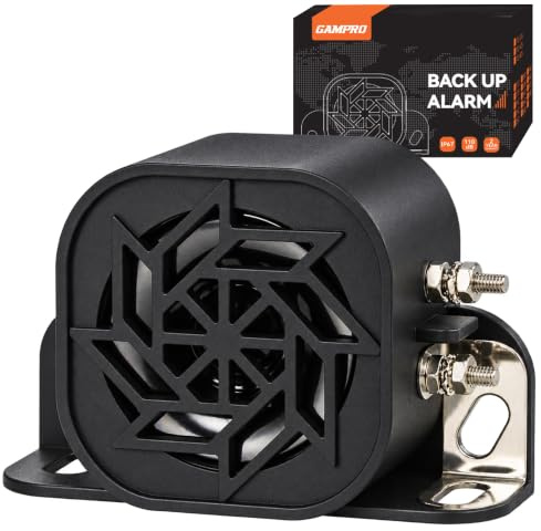 GAMPRO 760 Rückfahralarm 110dB12V-48V IP67 Wasserdicht Staubgeschützt Rückfahrwarner mit super lautem Signalton für LKW Van Gabelstapler PKW LKW Landwirtschaftliche Fahrzeuge