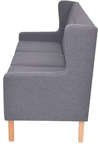 HETFTJN Küchensofa Sofas & Couches Sofas Wohnzimmer Couch - 3-Sitzer Sofa Stoff Grau für Relaxationsraum Schlafzimmer Büro Sitzzimmer