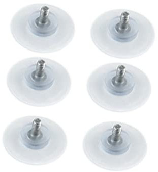 HOMOCONO 6 Stück 4 mm Hochleistungs-Saugnäpfe für Glastische Saugnäpfe für Schreibtischmöbel mit Schrauben Antikollisions-Saugnapfpads aus PVC für die Heimdekoration