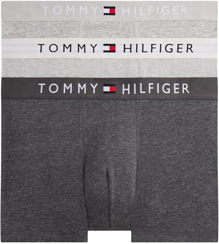 Tommy Hilfiger Herren 3er Pack Trunks mit Stretch, Gelb (LGH Hthr/Md Hthr/Dk Hthr), XL