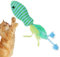 Nixiara Juegos de cuerda para gatos para gatos interiores, juguetes interactivos para gatos, juguetes teaser de plumas interactivos, Suministros de entretenimiento coloridos, para gatos portátiles