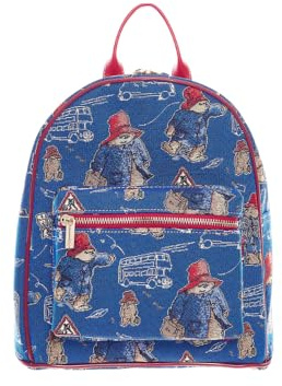 Signare Tapestry Casual Backpack Rucksack Women School Bags with Animal Design (Paddington Blue)