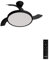 CREATE / WIND CLEAR STUDIO S/Ventilador de techo con luz negro con mando / 40W, Temporizador, Ø 91 cm, 6 velocidades, aspas retráctiles, 3 temperaturas de luz, función verano-invierno