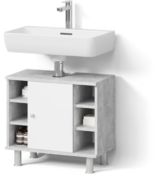 Livinity Waschbeckenunterschrank Fucino, Beton, 60 x 54 cm