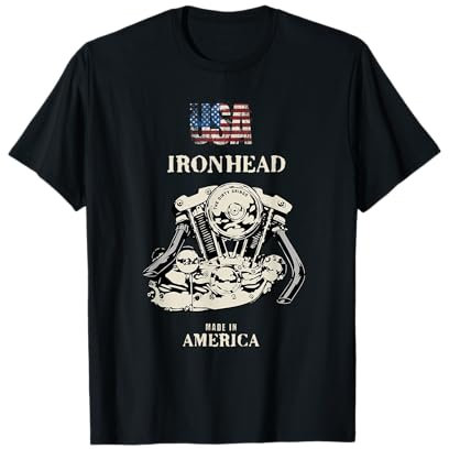 USA HD Ironhead Vtwin American Sportster Motorcycle Chopper T-Shirt