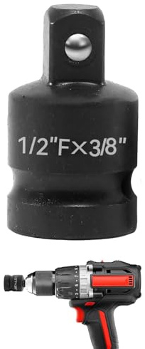 1/2 to 3/8 Socket Adapter,1 PCS 3/8 to 1/2 Socket Adapter,Impact Driver Sockets Adapters,Sockets Adapters and Reducer Square Drive Female,Square Drives Male