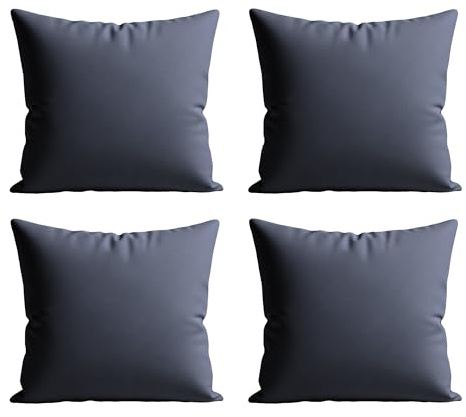 Home Sweet Home UK 100% Waterproof Outdoor Cushion Covers 45x45cm Set Of 4 With Invisible Zippered Outdoor Cushions Covers Waterproof 18x18 Cushion Cover For Living Room Garden Sofa Bedroom