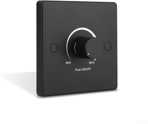 MKTOLHUS Interrupteur Variateur LED DC 12V-24V(pure black) | Rotatif, pour Bandes Lumineuses et Halogènes