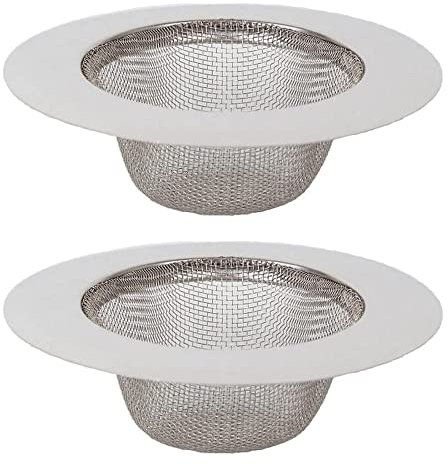 2 Piezas Bañera Fregadero Filtro, Acero Inoxidable Bañera Filtro, Cocina Filtro Drenaje, Colador Fregadero Acero Inoxidable, Adecuado para Baño, Fregadero de Cocina, Residuos de Filtro