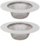 2 Piezas Bañera Fregadero Filtro, Acero Inoxidable Bañera Filtro, Cocina Filtro Drenaje, Colador Fregadero Acero Inoxidable, Adecuado para Baño, Fregadero de Cocina, Residuos de Filtro