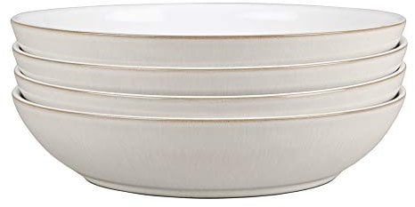 Denby 375044444 Natural Canvas Pasta Bowl Set, Cream, Set of 4, 22 x 22 x 5 cm