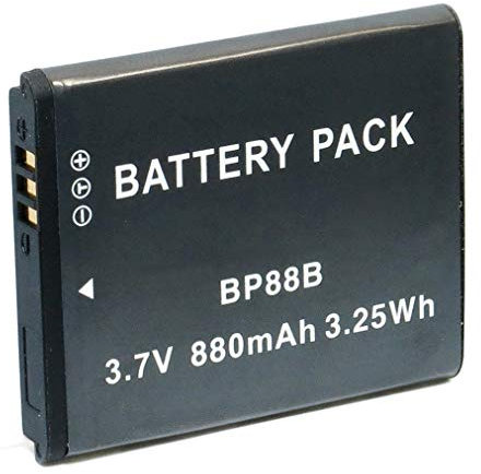 Digital Replacement Camera and Camcorder Battery for Samsung BP-88B, MV900F