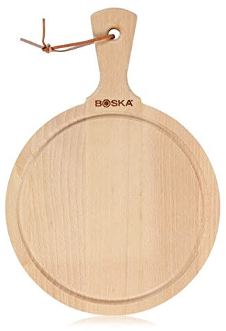 Boska Servierbrett Rund Amigo M/für das Präsentieren von Käse und Snacks / 23,4 cm/Holz/Braun / 335 x 235 x 17 mm