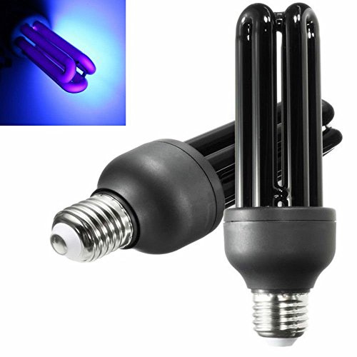 DOBO® 2 x Lampadina a raggi UV 26 Watt attacco E27 3U con effetto fluorescente ottima per discoteca festa dj luce nera - 2 PEZZI