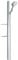 hansgrohe Duschsystem (Duschkopf, Schlauch, Duschstange, Raindance Select S 120 Regendusche 1,50m mit zwei Ablagen, 3 Strahlarten) Chrom