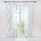 HongYa 1er-Pack Voile Gardine Transparenter Vorhang mit Kräuselband Wellen Druck H/B 245/140 cm Weiß Silber