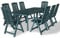 vidaXL Gartenmöbel Set 9-TLG. Gartengarnitur Sitzgruppe Gartenset Sitzgarnitur Esstisch Gartentisch Tisch Stühle Klappstühle Kunststoff Grün