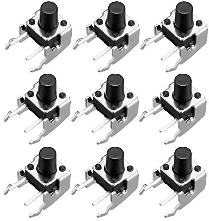 sourcing map 15Stück PCB Drucktaster Druckknopf Schalter DIP 2 Anschlüsse 6mmx6mmx8mm de