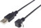 PremiumCord Câble Micro USB 2.0 1,8 m Noir à 90°.