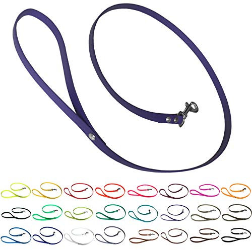 bio-leine Führleine Hundeleine mit Handschlaufe aus Biothane, 19mm breit, schmutz- und wasserabweisend, Leine für Hunde, 1,20 m Lila/Violett