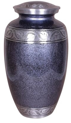 Cremation Urn for Two Adults – XXL Companion Ashes Container for Human Remains – Elegant Memorial Keepsake for Husband, Wife, or Loved Ones (Aluminium, Grey)