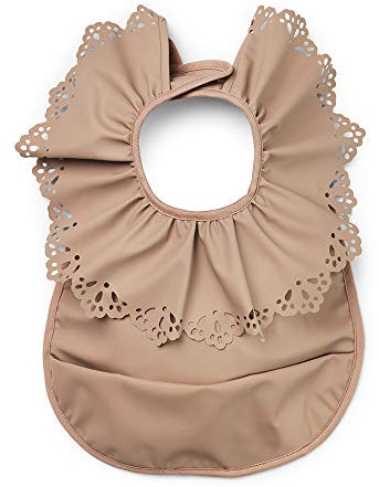 Elodie Details Baby Lätzchen mit Auffangschale - Abwaschbar - Skandinavisches Design - Wasserdicht - Faded Rose, Nude