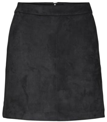 Vero Moda Womens Vmdonnadina Fauxsuede Short Noos Skirt, Black (Black Black), XXS UK