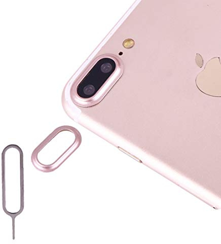 Lens protector for phone For iPhone 7 Plus Rear Camera Lens Protective Cover with Needle(Black) tlf (Color : Rose Gold)