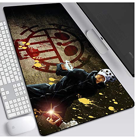 ITBT One Piece Tappetino Mouse Gaming, Grande Anime Mouse Pad XXL 800x300mm Confortevole, Lavabile, 3mm Antiscivolo Tappetino Scrivania Supporto per Ufficio Computer, Adatto per Computer e PC, H