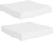 vidaXL 2X Wandregal Schwebend Hängeregal Wandboard Bücherregal Schweberegal Regalbrett CD DVD Regal Dekoregal Weiß 23x23,5x3,8cm MDF