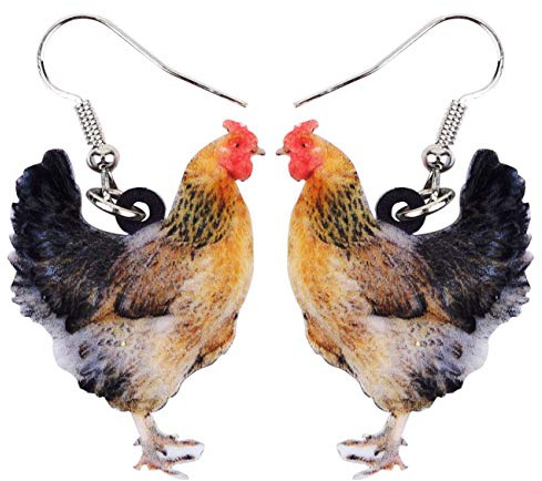 DOWAY Cute Huhn Henne Hahn Ohrringe Acryl baumeln Schmuck für Frauen Mädchen lustig Party Geschenke