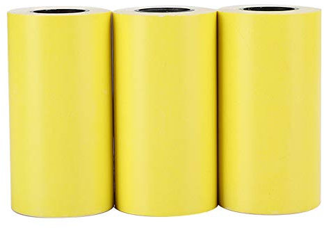 Venta loca Rollos Papel térmico, papel térmico adhesivo Papel de impresora, para imprimir para impresora(yellow)