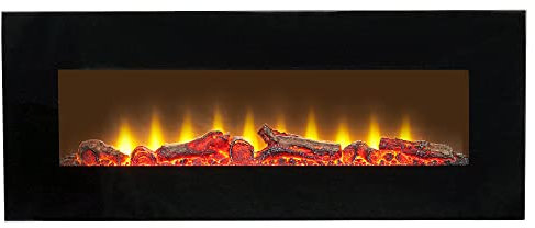 Sureflame WM-9331 Electric Wall Mounted Fire with Remote in Black, 42 Inch