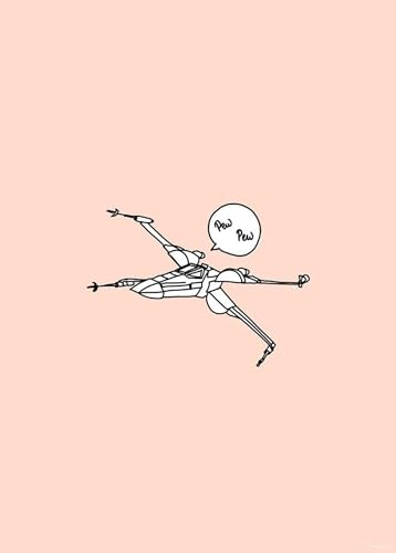 Komar Wandbild - Star Wars Pew Pew - Größe: 50 x 70 cm (ohne Rahmen) - Dekoration, Kinderzimmer, Poster, Kunstdruck