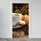Estika Türtapete selbstklebend - Morgen Kaffee - 95x205 cm - Einem Bogen Türposter, Küche Türaufkleber, Aufkleber PVC Folie, Klebefolie für türen, Tür tattoo, Modern decoration