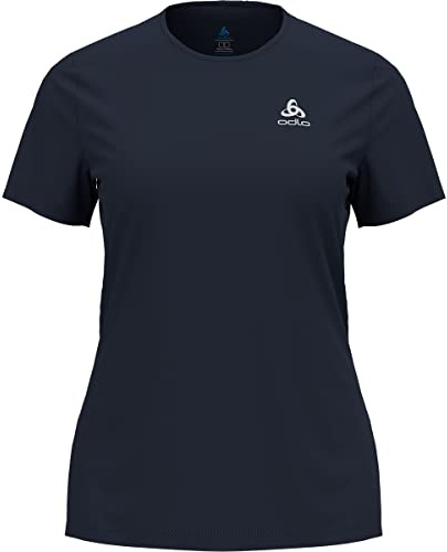 Odlo Damen Cardada Funktionsshirt Kurzarm | Atmungsaktives Sportshirt mit Feuchtigkeitsmanagement, Mini-Jacquard-Material & ZeroScent Technologie