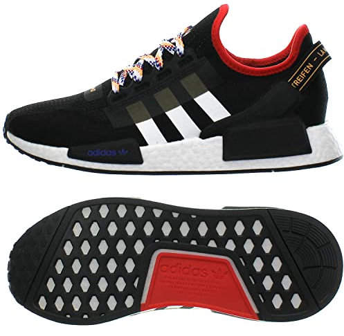 Adidas NMD_R1 V2 schwarz rot Herren Low-Top Sneakers Freizeitschuhe Boost NEU (fraction_41_and_1_third)
