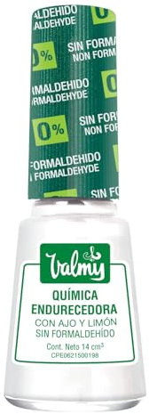 Valmy Chemique Nail Hardener with Garlic and Lemon Formaldehyde Free Whitening and Hardening Polish Treatment 15 ml (1 piece)