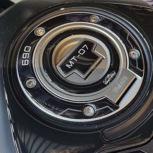 Resin Bike Aufkleber für Motorrad Kompatibel mit Yamaha MT-07 2022. Tankdeckelschutz vor Stößen und Kratzern. 3D-Harzklebstoff - Stickers - Made in Italy