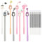 KiKiHong 8 Stück Cartoon Gelstift, Süße Tiere Gel Pen Black Ink Stifte Karikatur Lustige Stifte für Studenten, Kinder, Büro Schulbedarf (10 Ersatzminen)