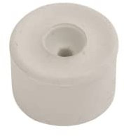 Vibe Rubber Door Buffer 50mm on White, Door Stopper, Rubber Bumper to Protect Door, Walls, and Skirting for Internal Use