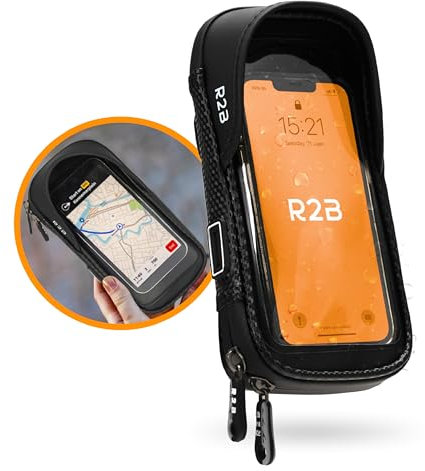 R2B Universal Fahrrad Handyhalterung, Wasserdicht, 360-Grad-Drehfunktion, für Mountainbikes, Motorräder und Motorroller