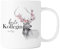 Personalisierte Kaffee-Tasse (Glück ist...) mit eigenen Wunschname. Für die Beste Freundin, Opa, Oma, Mama, Papa. Geschenk & kleine Aufmerksamkeit | Muttertag (Beste Kollegin Hirsch, Weiß/Rosa)