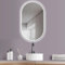 HOKO® LED Miroir Ovale 50x90/90x50cm avec Cadre Noir. Montage Vertical/Horizontal. idéal comme Miroir de Salle de Bain/de Coiffeuse. Interrupteur Tactile+LED Ajustable Chaud/Froid/Neutre 2700-6500k