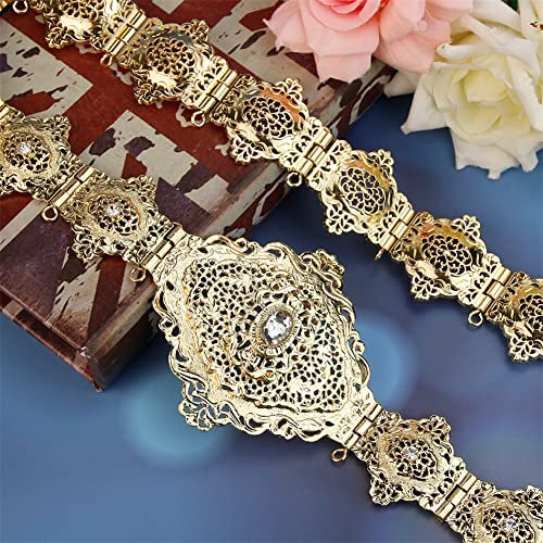 Damen Bronze Algerien Gürtel Marokko Kaftan Gürtel Braut Hochzeit Schmuck Traditionelle Abaya Taillenkette