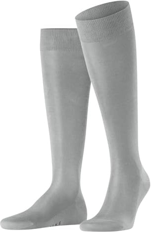 FALKE Herren Kniestrümpfe Tiago M Kh nachhaltige Fil D'Ecosse Baumwolle lang einfarbig 1 Paar, Grau Mouse Grey 3690, 39-40